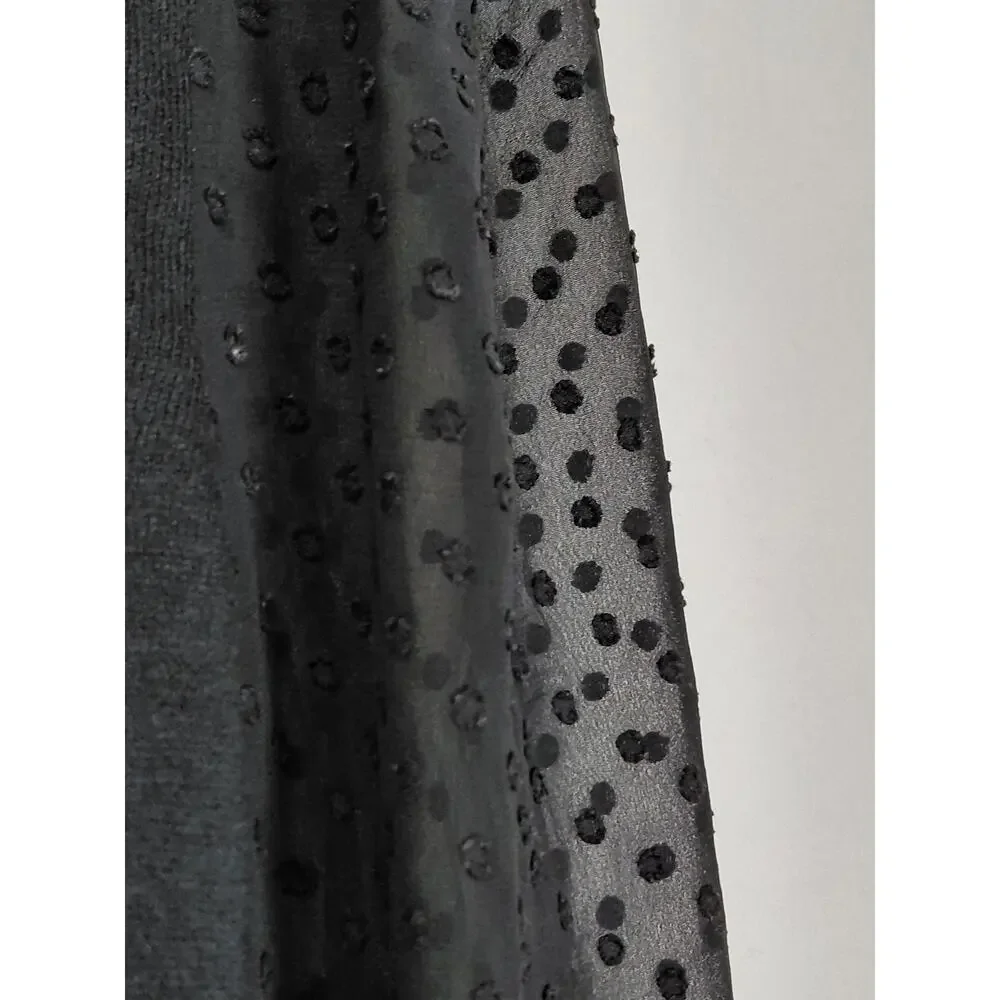 Loft Wool Blend Black Long Sleeve Top Women Size S